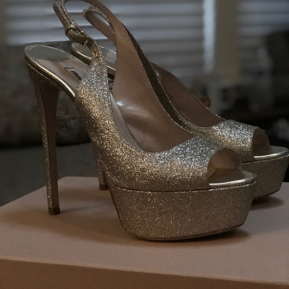 Miu Miu peeptoe glitter heel - Picture 6 of 6